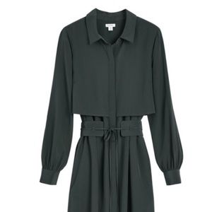 Cuyana silk high-low shirt dress